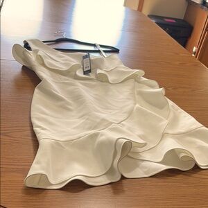 Elegant White Ruffle Dress